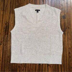 Banana Republic Knit Sweater Vest Italian Yarn Wool Grey Size Large